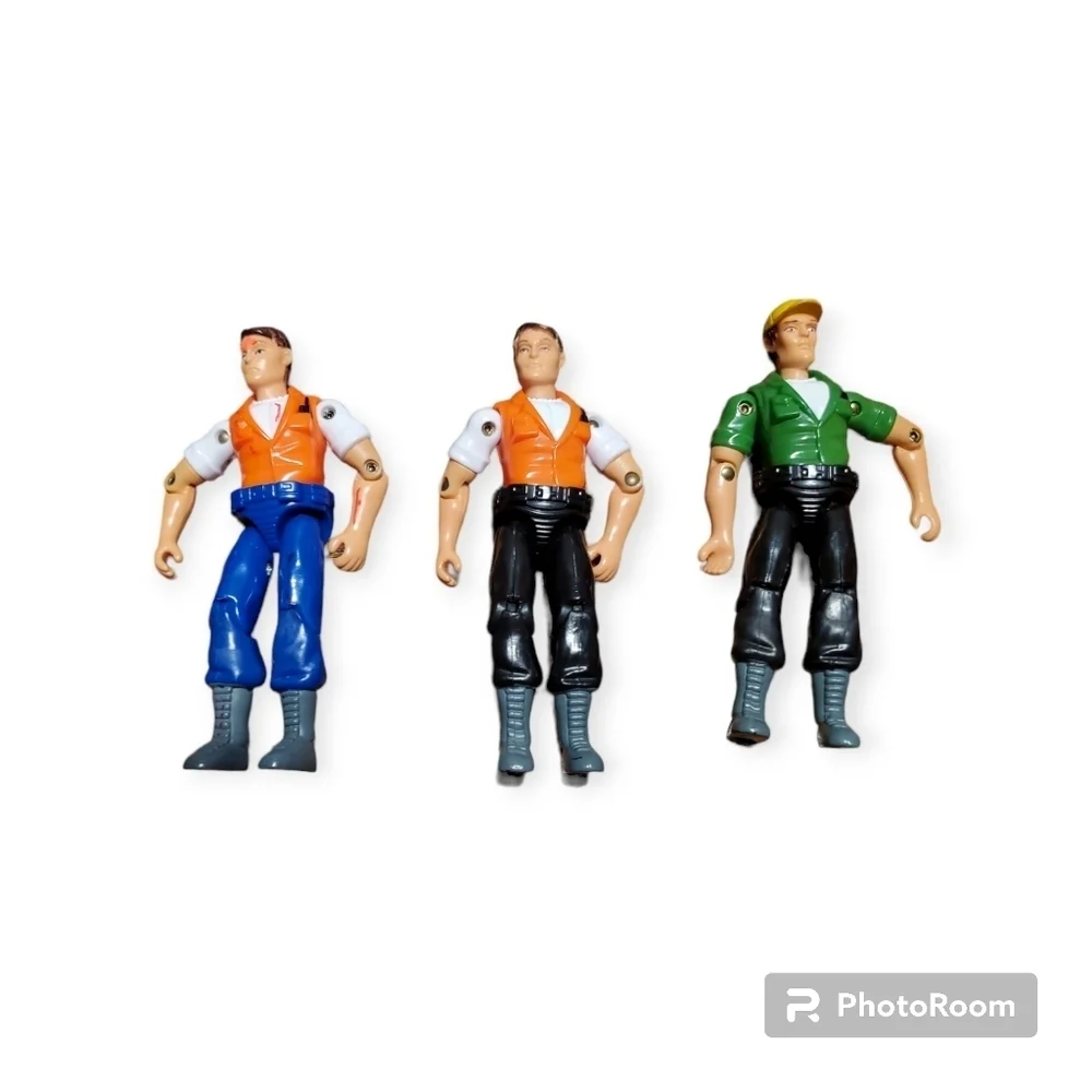 3 vintage gi joe figures lot